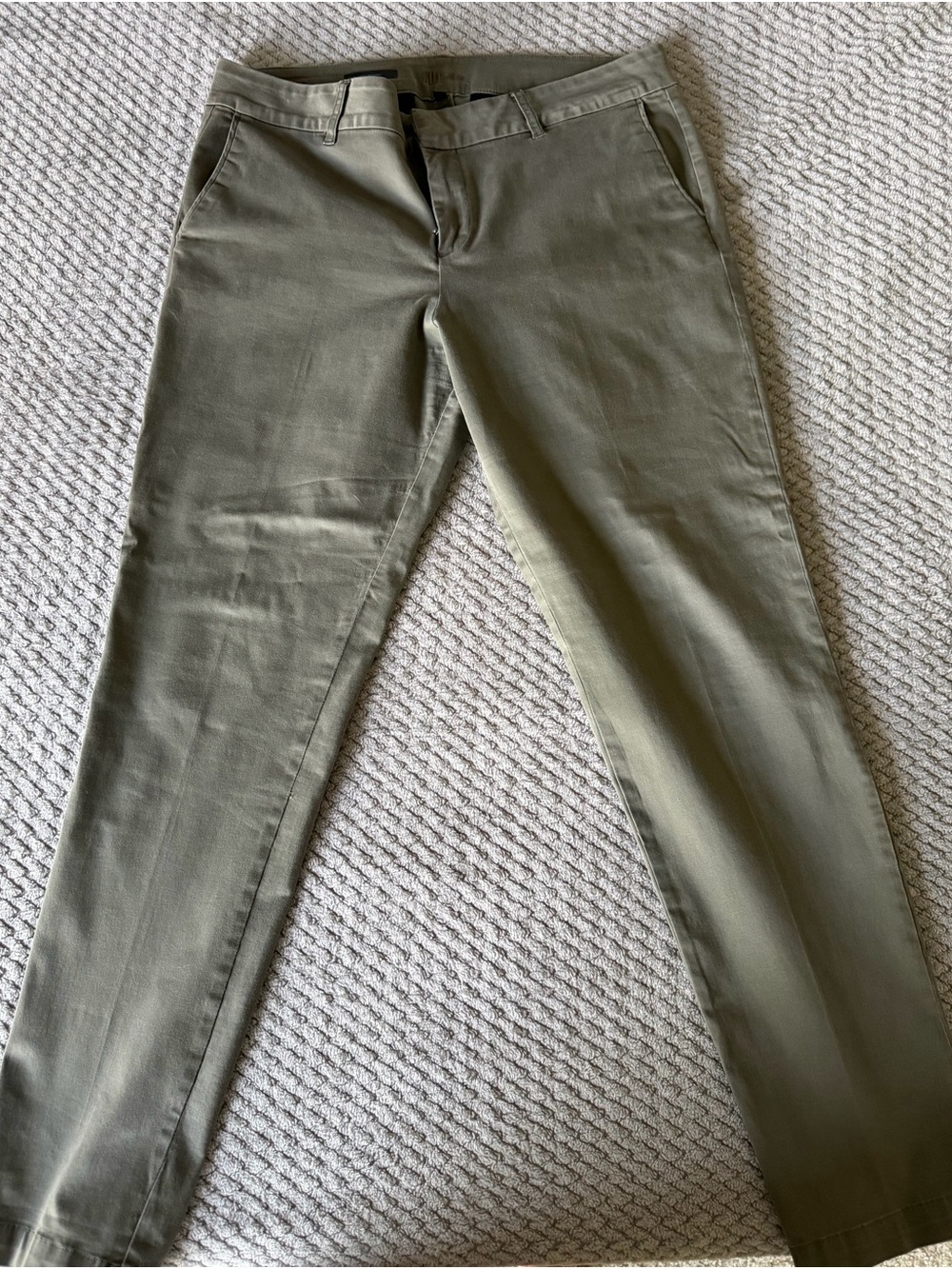 Women's Olive Green Slim Chino Pants